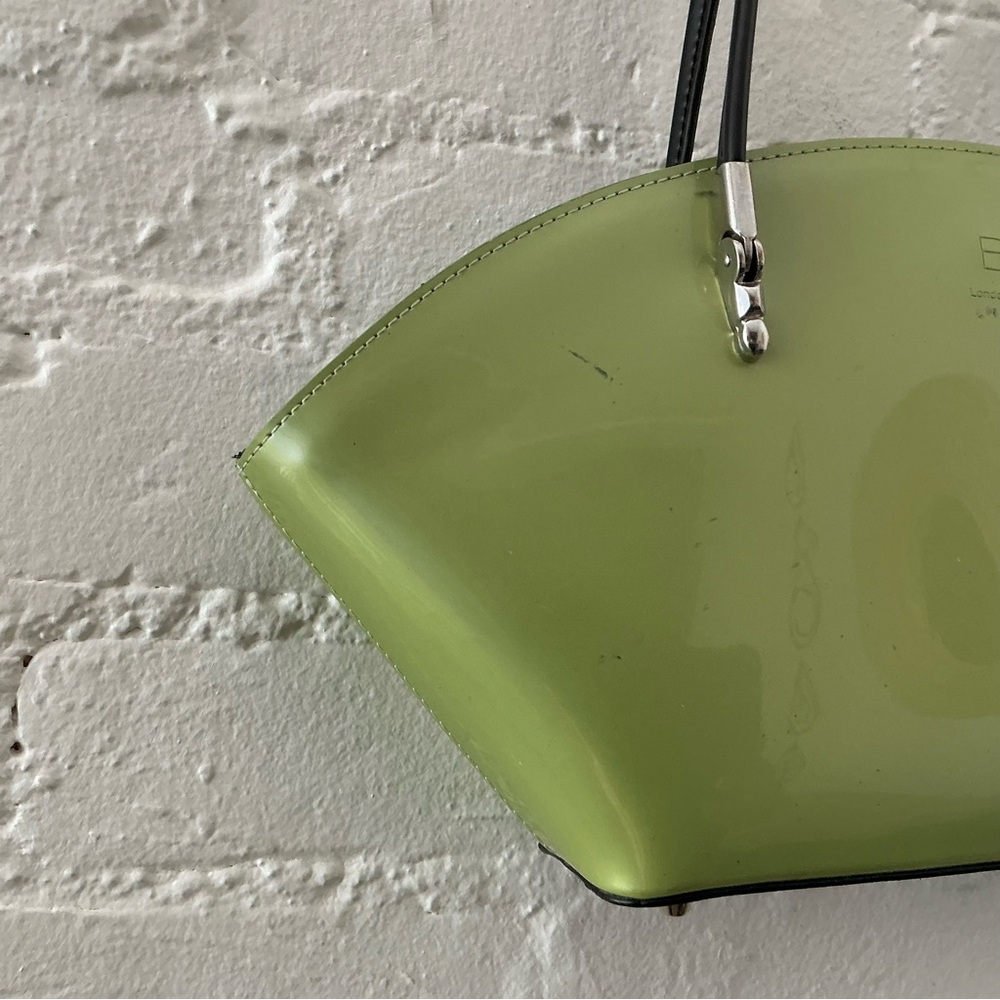 Beijo London Over The Moon Patent Green Shoulder Bag Y2K Vintage Holiday Party - Picture 12 of 14